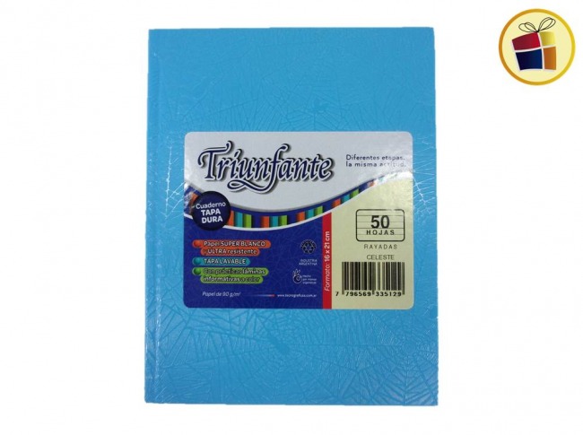 P.VA.CUADERNO X50 HJS RAYADAS T/C ARAÑA CELESTE TRIUNFANTE (335129)