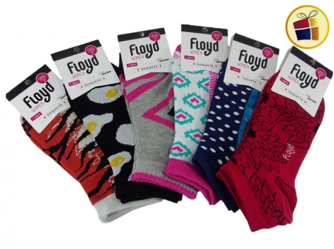 MEDIA SOQUETE ESTAMPADA PARA DAMA FLOYD (312657/MJ-6)