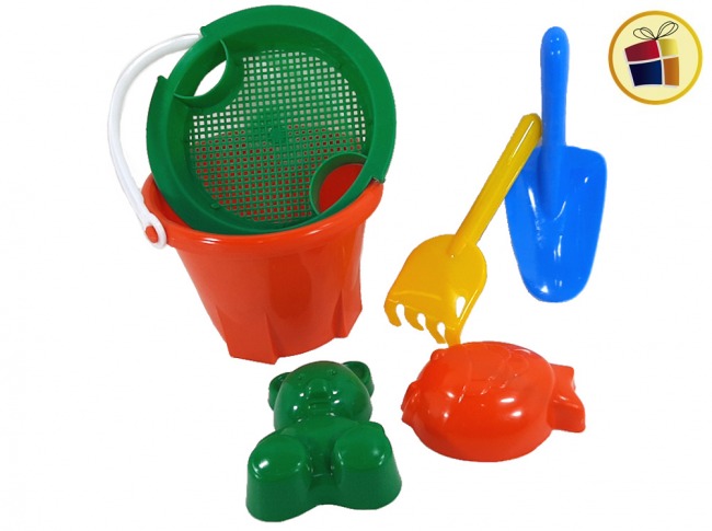 BALDE MEDIANO DE PLAYA CON ACCESORIOS (500078/012102)