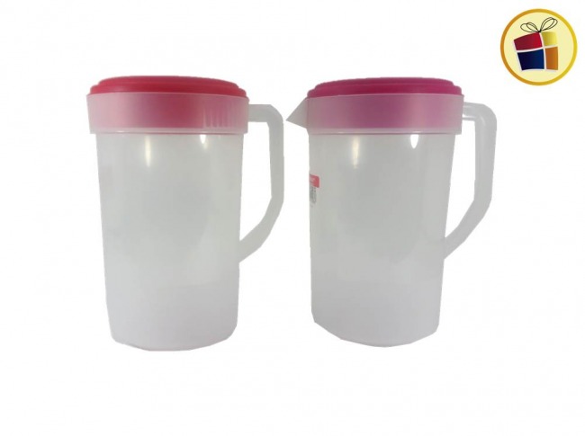 "P.C1.C2"JARRA PLASTICA 2 1/4LTS TAPA COLOR HERALDPLAST (J-127/191276)