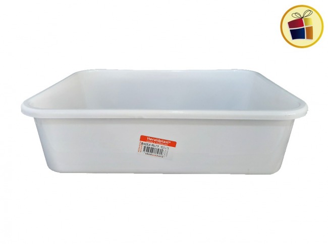 BATEA CONTENEDORA RECTANGULAR 10.5 LTS HERALDPLAST 40.5 X 29 CM (B203/192037)