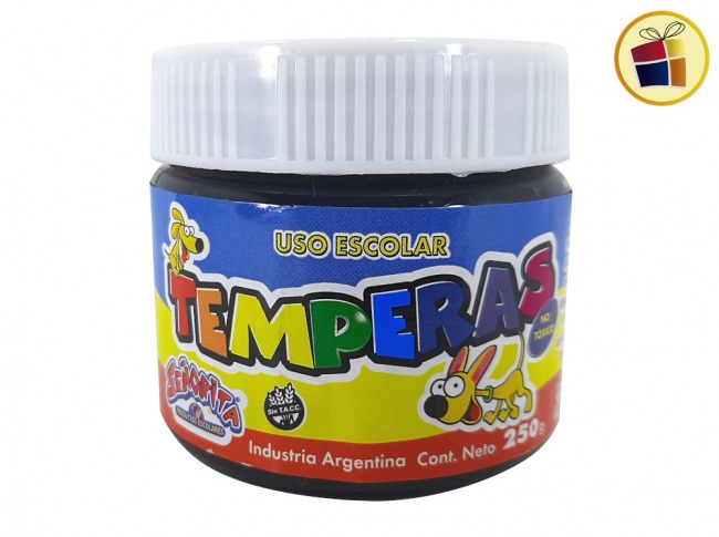 P.R.G.VA.TEMPERA POTE FAPYC-MAXXUM 250 GRS NEGRO (411137/10302)