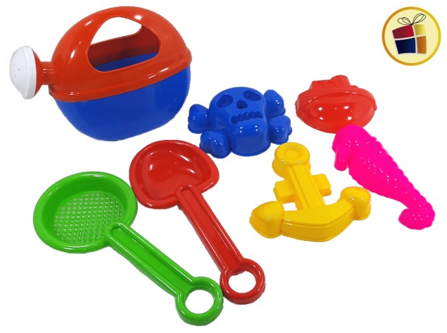 SET PLAYA REGADERA +2 PALAS+4 MOLDES EN RED  IDEAS (700Y/537002)