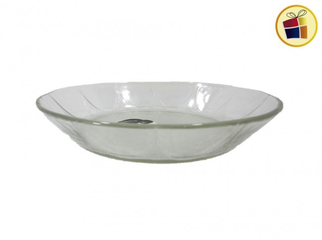 PLATO DE VIDRIO HONDO ROMA BLANCO DURAX (1512/410844)
