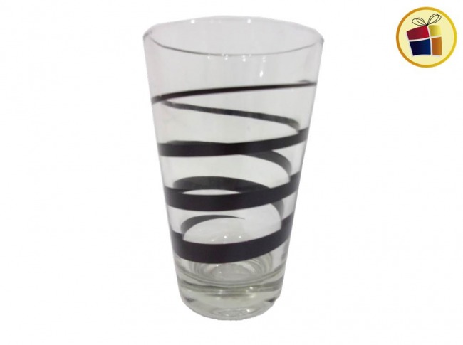 VASO DE VIDRIO TANGO ESPIRAL NEGRO 400CC DURAX (D155/411209)