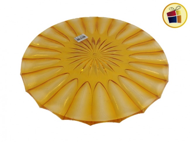 BANDEJA  ACRILICA FACETADA PLANA 30CM DIF PLAST (125/381259)