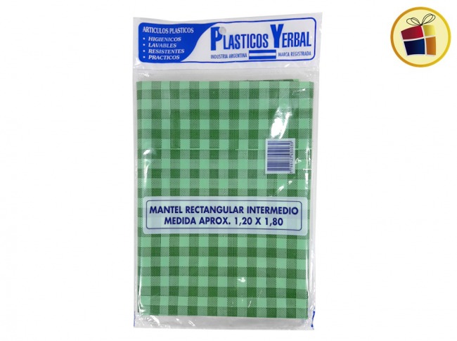 MANTEL PLASTICO RECTANGULAR INTERMEDIO 120X180 ESTAMPADO PERKUL (450039)