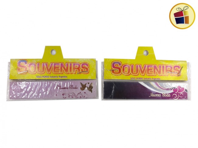 TARJETA PARA SOUVENIRS BODA (29267/651658) GOLD MUNDO           