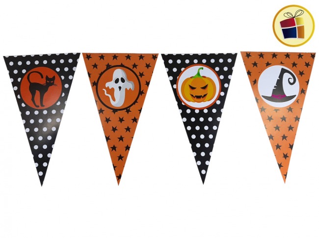 BANDERIN HALLOWEN X1 (0604-1/57469) GOLD MUNDO