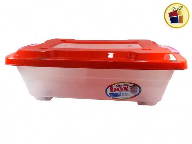 ORGANIZADOR RECTANGULAR CON TAPA Y RUEDAS 36LTS CHICO 60X42X18 CM DIF (452/040616)