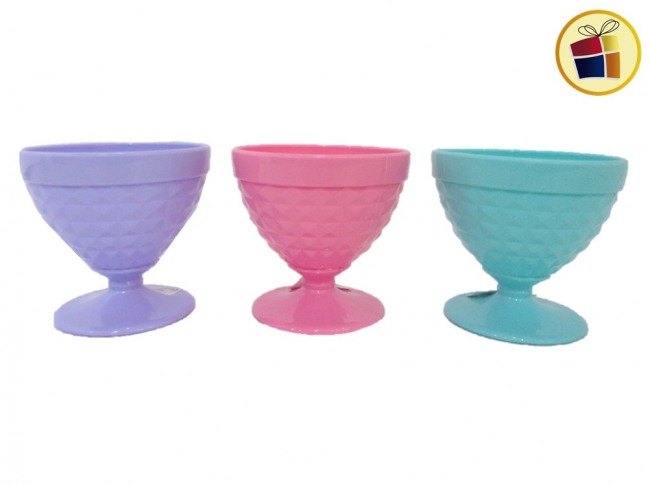 COPA POSTRE BAJA PLASTICA RETRO COLOR BEAUTY (900205/560092)