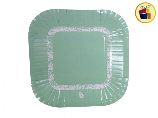PLATO X8 UND CUADRADO CHICO PASTEL VERDE (02103) OTERO