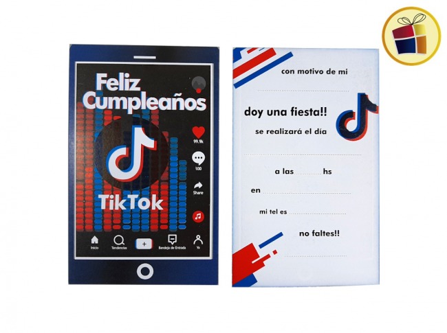 INVITACION TIK TOK X10 (9070/04992) GOL MUNDO