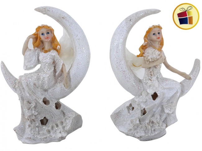 ADORNO HADA LUNA LUZ POLIRRESINA 13CM NICO (5032/639894)