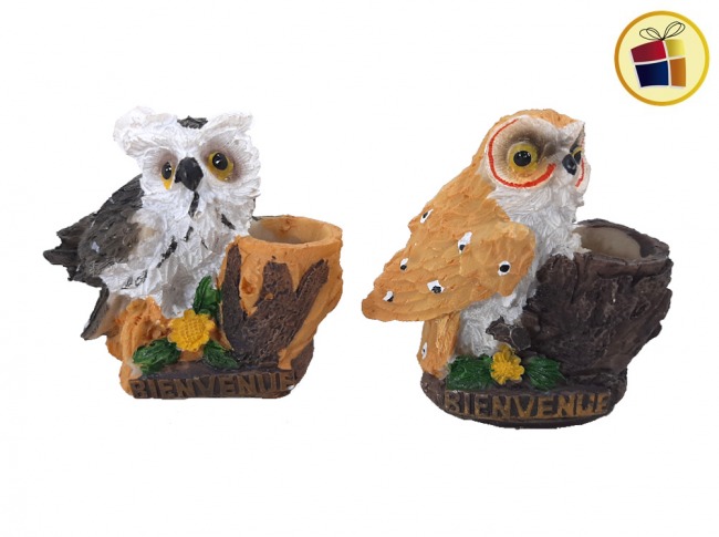 ADORNO BUHO PORTA LAPIZ POLIRRESINA 7CM NICO (8747/252651) 