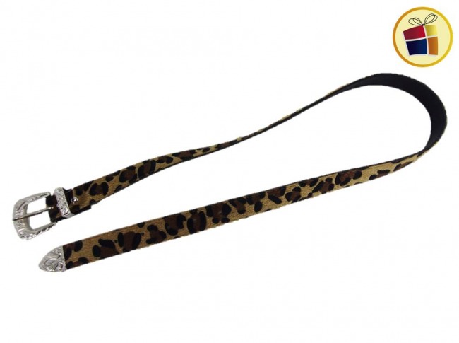 CINTO DAMA ANIMAL PRINT SIMIL PIEL 3CM ANCHO HEBILLA METAL TRESHER (590067)