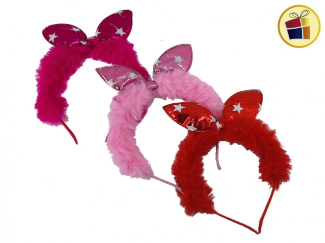 VINCHA PELUCHE FORRADA CON OREJITAS (51547/47-38-7)