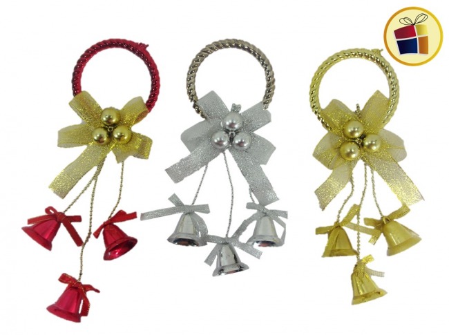 COLGANTE PARA PUERTA 3 CAMPANAS Y MOÑO FLUSS (185-19-16/070098)