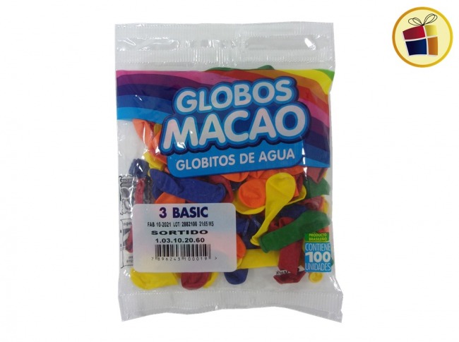 CHUPITA GLOBO DE AGUA X 100 EN BOLSA MACAO (KGLB/100019)