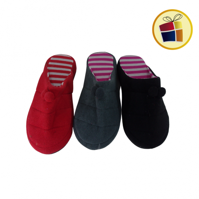 PANTUFLA PARA DAMA TOALLA CON TACO (79338/835)