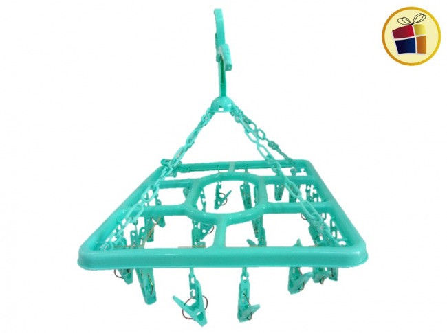 TENDEDERO PLASTICO 24 BROCHES RECTANGULAR 37.5 X 31 CM (GO82100/019002)