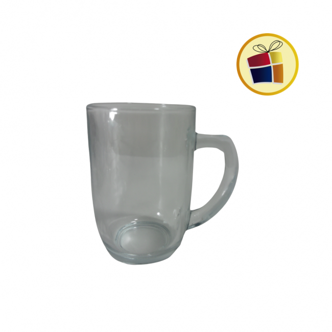 JARRO MUGG DE VIDRIO LISO X1 12CM (004675/JK-603)