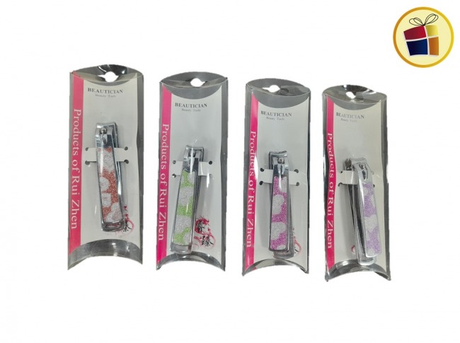 ALICATE PARA UÑAS GRANDE CON BRILLO BLISTER BEAUTICIAN (CV) (841964)