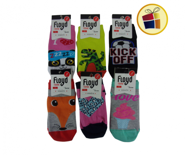 MEDIA SOQUETE ESTAMPADA PARA CHICOS T3 FLOYD (311445/61T3)