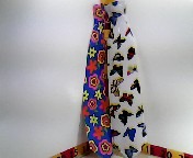 (P.C1.C2.)CORBATA GRANDE PLASTICA X1 ESTAMPADA/FLUOR (FJ2550/91568) IBIZA