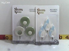 PERCHERO AUTOADHESIVO X3 VARIAS FORMAS (CH) (9803-24-50/324507)