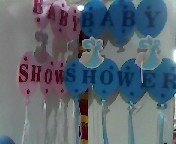 (DES 30)POSTER FIELTRO GLOBO BABY SHOWER (258-17-3/87183)