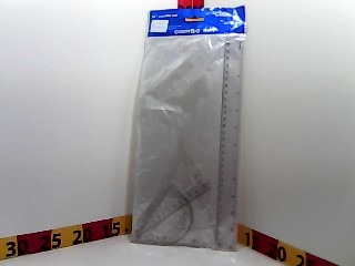 SET GEOMETRIA 30 CM TRANSPARENTE X4 PCSE EL RENACER (814021/62885/445-14-16)