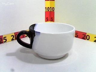 TAZON CERAMICA 700CC BLANCO Y NEGRO 13CM PALERMO (427105)